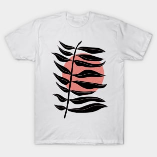 Olive leaves abstract midcentury modern minimal design T-Shirt